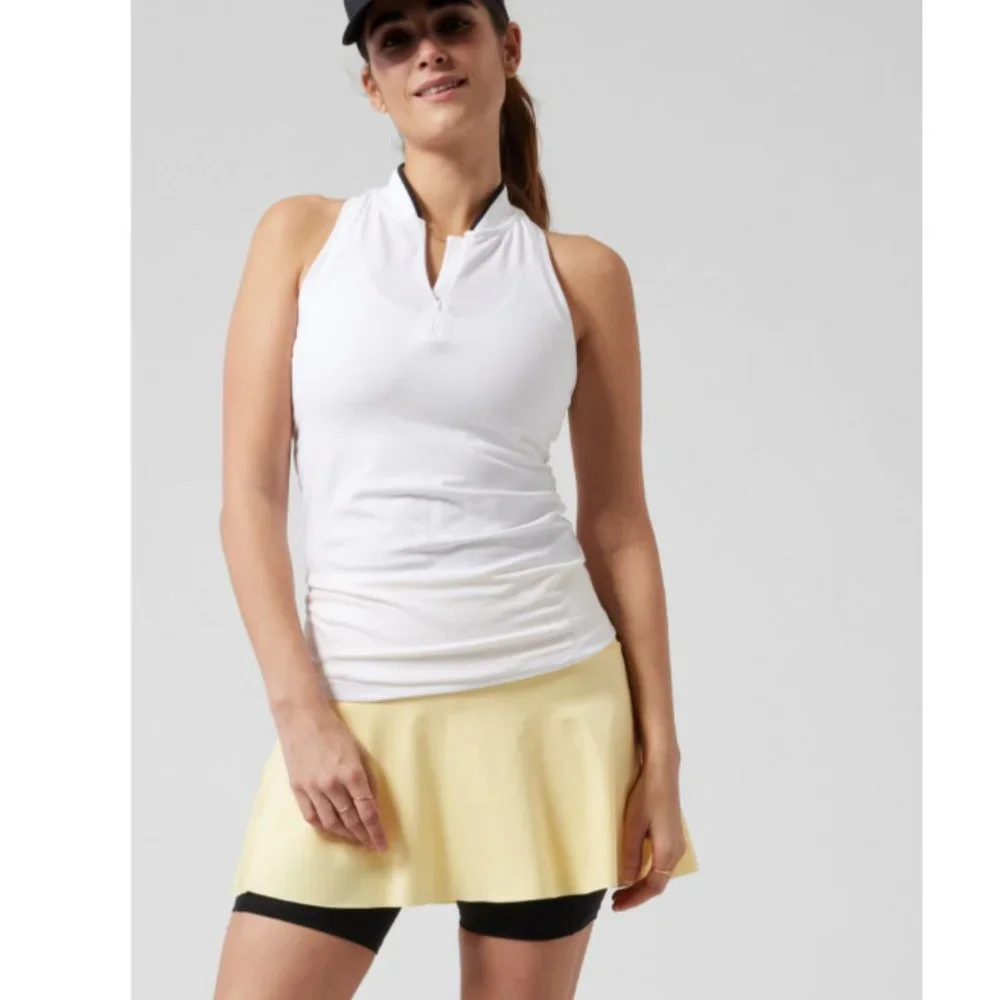 Athleta Momentum Seamless Polo Tank ( Bright White ) NWT‎